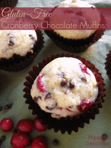 Gluten-Free Cranberry Chocolate Muffins