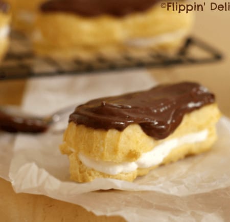 Eclairs and cream puffs are made simple in this easy recipe, but still oh so elegant! #glutenfree