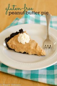 Gluten-Free Peanut Butter Pie. Creamy peanut butter filling in a crunchy gluten-free chocolate cookie crust, this recipe has been a family favorite for years.