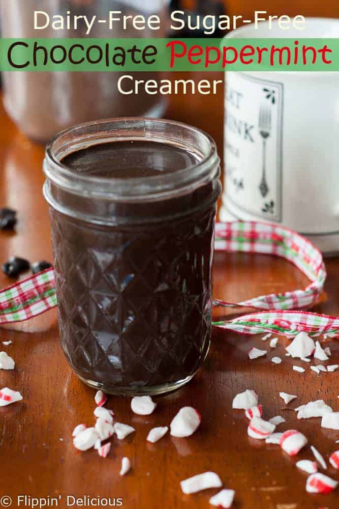 With this naturally sweetened dairy free chocolate peppermint creamer, everyone can enjoy a little taste of the holidays in a toe-warming drink.
