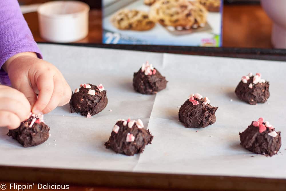 Gluten Free Flourless Chocolate Peppermint Cookies - Flippin