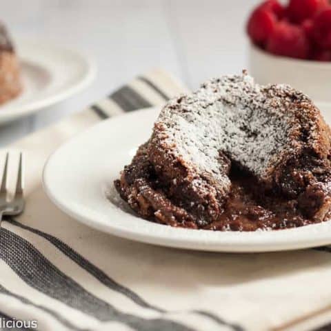 Flourless Molten Chocolate Lava Cake {Gluten Free}