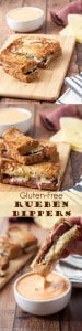 These Gluten Free Rueben Sandwich Dippers are my twist on the classic Rueben sandwich. Made with gluten free rye-style bread, pastrami, swiss cheese, sauerkraut, mustard and served with Thousand Island to dip. The perfect appetizer to share or hearty lunch!