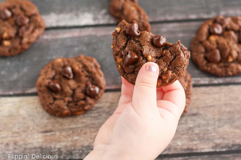 These Chewy Flourless Chocolate Peanut Cookies are soft and nutty. You won't be able to resist going back for more. 