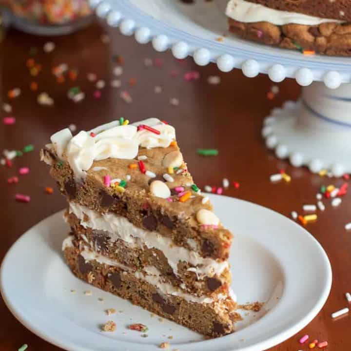 Chocolate Chip Cookie Layer Cake - Kitchen Fun With My 3 Sons