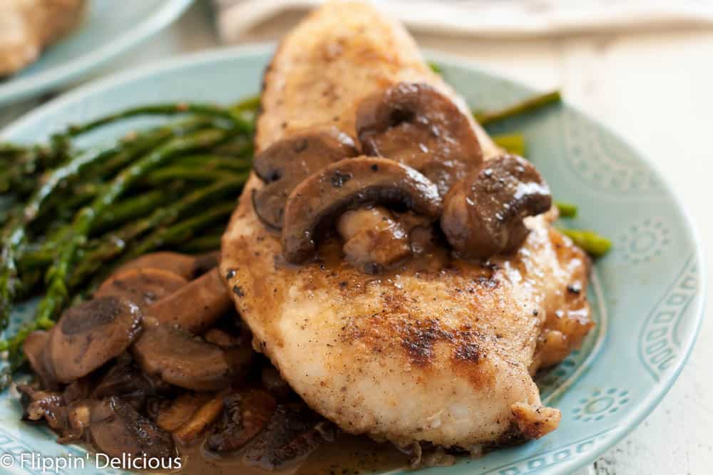 Gluten free chicken marsala with mushrooms tastes just like your favorite classic restaurant dish. Easy enough for a weeknight meal!