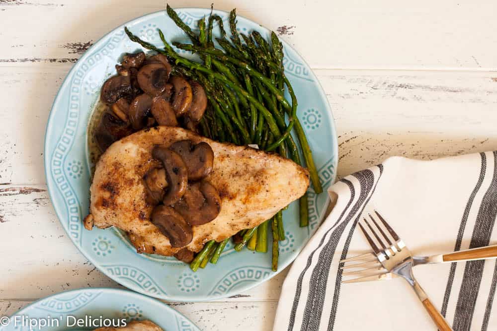 Gluten free chicken marsala with mushrooms tastes just like your favorite classic restaurant dish. Easy enough for a weeknight meal!