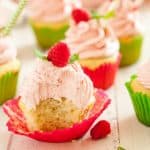 These gluten free raspberry lime mojito cupcakes are tender and sweet. Each bite will whisk you away to your favorite summer patio with a cold mojito in hand!