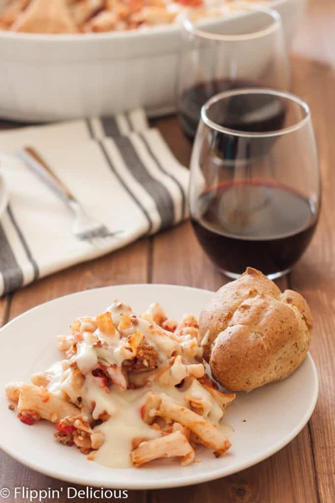 Dairy Free Gluten Free Baked Ziti Flippin' Delicious