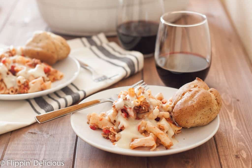 Dairy Free Gluten Free Baked Ziti - Flippin' Delicious