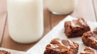Gluten Free Brownies with sea salt and dark chocolate