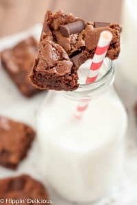 These gluten free chewy dark chocolate brownies have a rich chocolate flavor, and super chewy edges. No cocoa here, just smooth melted chocolate. They are easily made dairy free too!