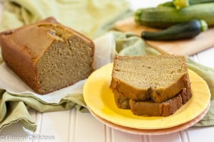 This Gluten Free Blender Zucchini Bread couldn't be easier to make! No peeling or grating, and the zucchini bread is moist with the perfect crumb. Naturally dairy free too!