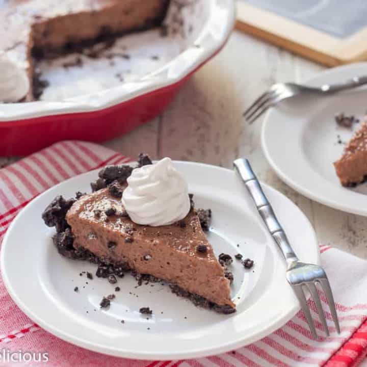 This Gluten Free Vegan Chocolate Pie is no bake and free of the top 8 allergens. Finally a dairy free dream whip pie that my family can enjoy!