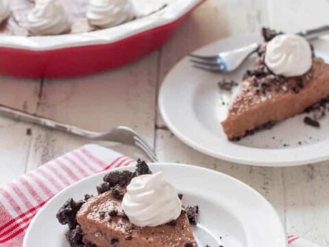 This Gluten Free Vegan Chocolate Pie is no bake and free of the top 8 allergens. Finally a dairy free dream whip pie that my family can enjoy!
