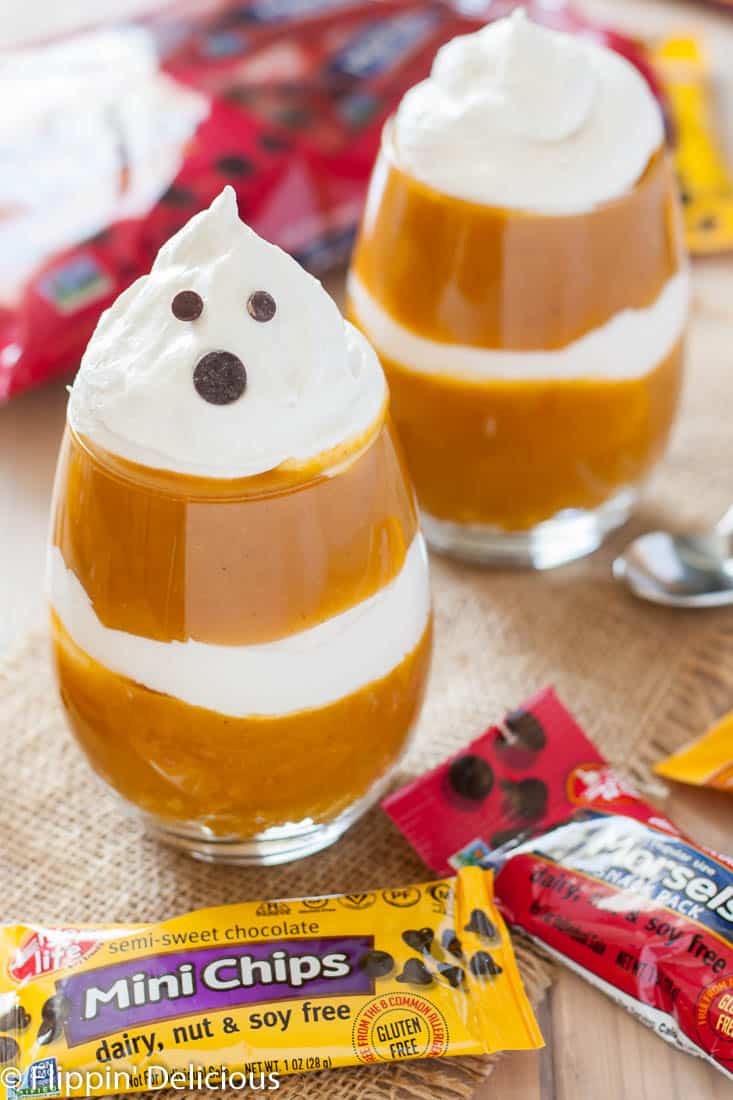 Creamy Vegan Pumpkin Pudding is not only dairy free and gluten free, but is also free of the top 8 allergens! Everyone can decorate their own pudding cup for a fun holiday activity!