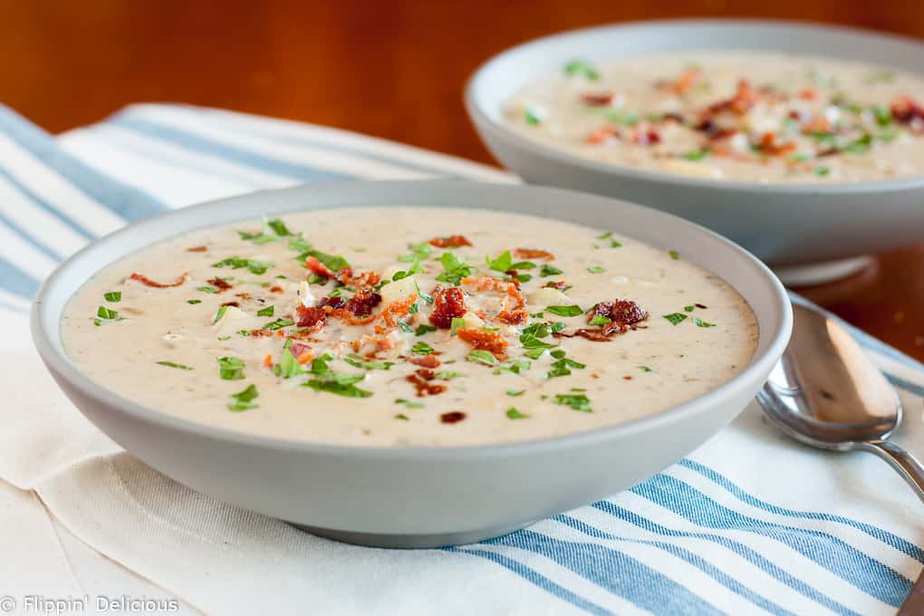 Gluten free clam chowder is the perfect one pot meal for a chilly evening! It’s creamy and rich, and just SO good.