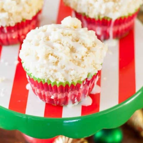 Gluten Free Eggnog Muffins. This Gluten Free Holiday Brunch has everything you need, including gluten free eggnog muffins with crumb topping, breakfast casserole cups, grapefruit mimosas, and a hot chocolate bar.