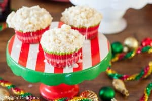 Gluten Free Eggnog Muffins This Gluten Free Holiday Brunch has everything you need, including gluten free eggnog muffins with crumb topping, breakfast casserole cups, grapefruit mimosas, and a hot chocolate bar.
