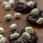These gluten free hot chocolate cookies are made without any flour and are full of gooey melted marshmallows just like your favorite winter beverage.