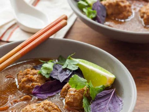 Gluten Free Asian Meatball Soup