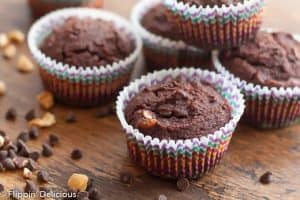 These Gluten-Free Chocolate Hazelnut Muffins taste just like Nutella, and are grain-free, dairy-free, and refined sugar-free!