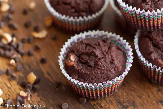 These Gluten-Free Chocolate Hazelnut Muffins taste just like Nutella, and are grain-free, dairy-free, and refined sugar-free!