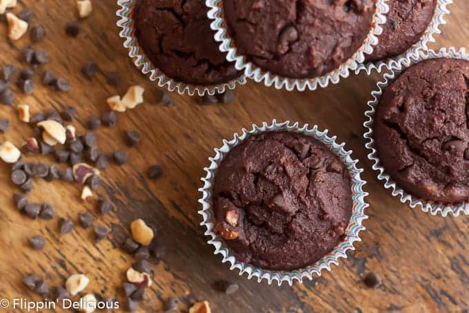 These Gluten-Free Chocolate Hazelnut Muffins taste just like Nutella, and are grain-free, dairy-free, and refined sugar-free!