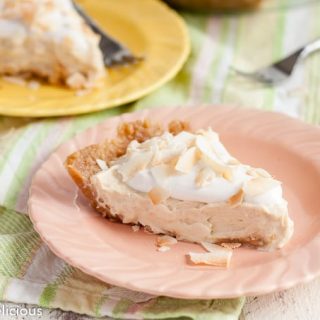 Gluten Free Dairy Free Coconut Cream Pie, so creamy you'll swoon and loaded with toasted coconut.