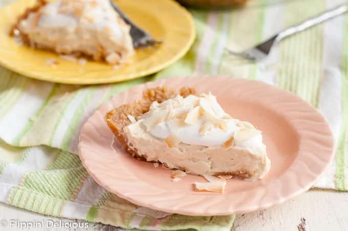 Gluten Free Dairy Free Coconut Cream Pie, so creamy you'll swoon and loaded with toasted coconut.