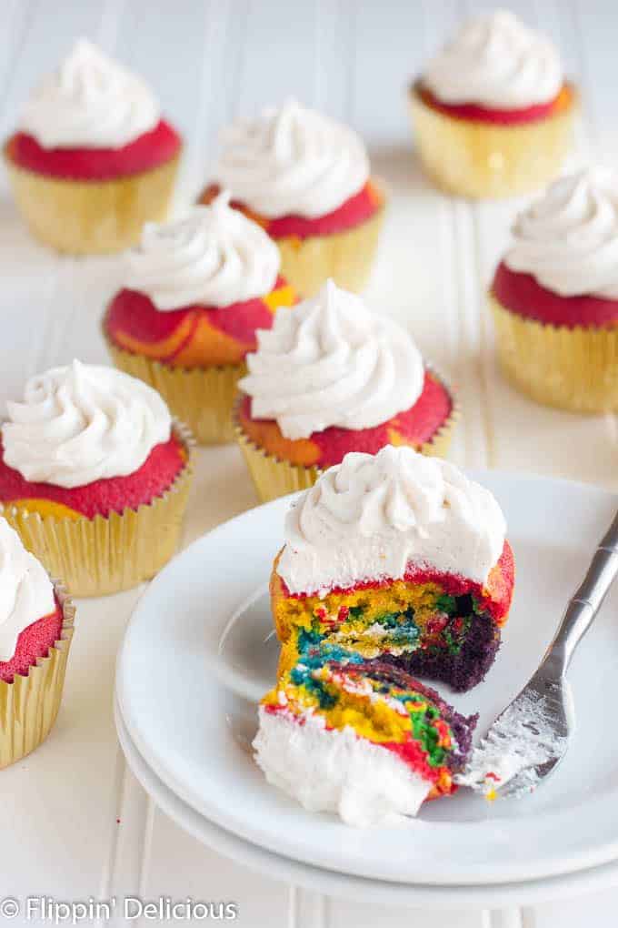 Bright Rainbow Jumbo Cupcake Liners Extra Large Muffin Baking Cups 350