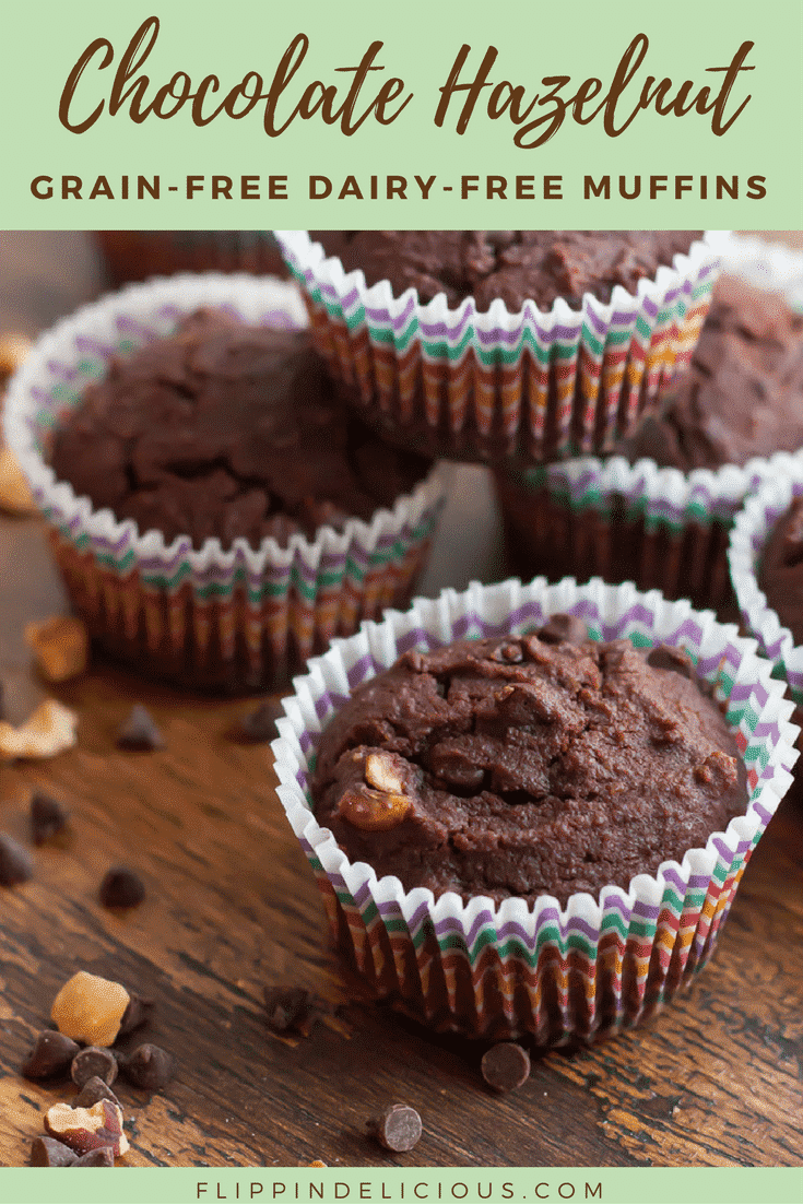 These Gluten-Free Chocolate Hazelnut Muffins taste just like Nutella, and are grain-free, dairy-free, and refined sugar-free!