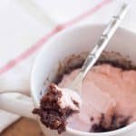 Making a gluten free chocolate mug cake has never been easier! Just 2 ingredients and less than 5 minutes.