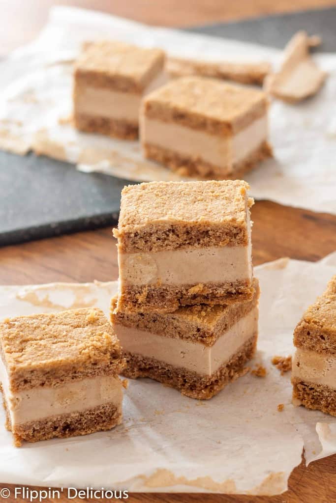 Vegan Snickerdoodle Blondie Ice Cream Sandwiches