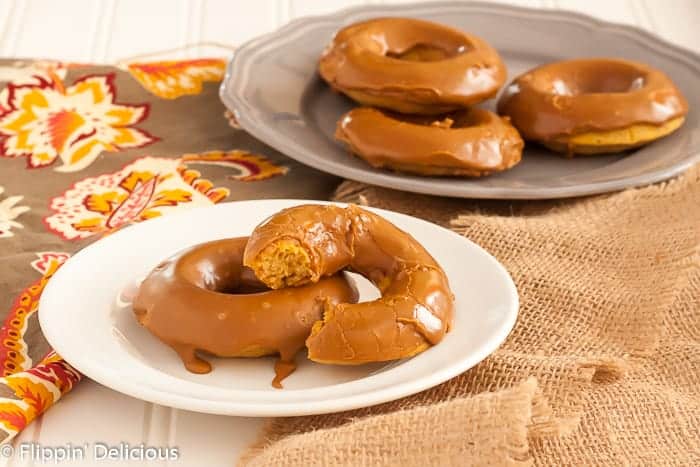 Gluten-Free pumpkin spice latte donuts are a sweet & festive way to kick-start a fall morning.