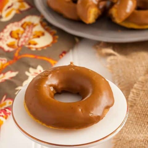 Gluten-Free pumpkin spice latte donuts are a sweet & festive way to kick-start a fall morning.