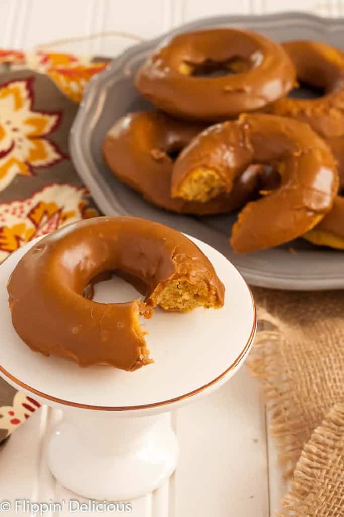 Gluten-Free pumpkin spice latte donuts are a sweet & festive way to kick-start a fall morning.