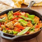 This gluten-free stir fry will be cooked and ready to eat faster than you could imagine. This is such a crowd pleaser, and you won’t find yourself with leftovers!