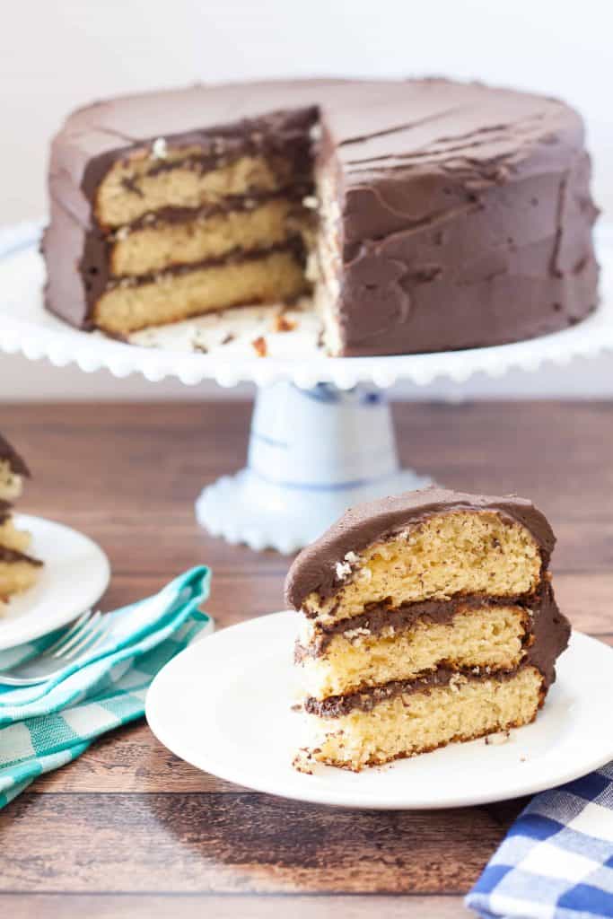 Gluten Free Yellow Cake with Chocolate Fudge Frosting Gluten Free Yellow Cake with Chocolate Fudge Frosting
