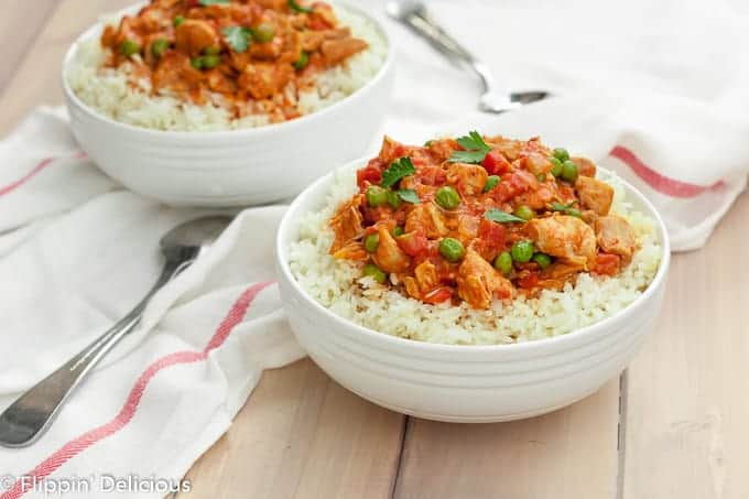 No-fuss Instant Pot Chicken Tikka Masala is a breeze to make on a busy weeknight. Naturally gluten free and dairy free, the entire family will enjoy it!