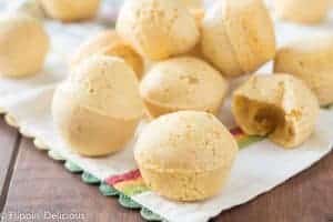 Make any dinner special with Dairy Free Brazilian Cheese Breads, also known as Pão de Queijo. Naturally gluten free and grain free, the batter is made in the blender and is ready in minutes making it the perfect addition to weeknight meals.