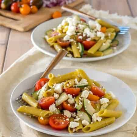 Gluten Free Greek Pasta Recipe- 10 Minute Quick Gluten Free Meals