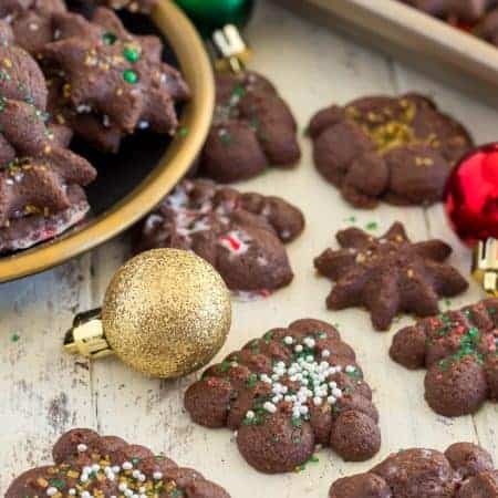 Gluten Free Chocolate Spritz Cookies