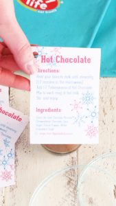 picture of free printable label for vegan hot chocolate