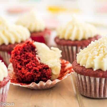 Mini Gluten Free Red Velvet Cupcakes