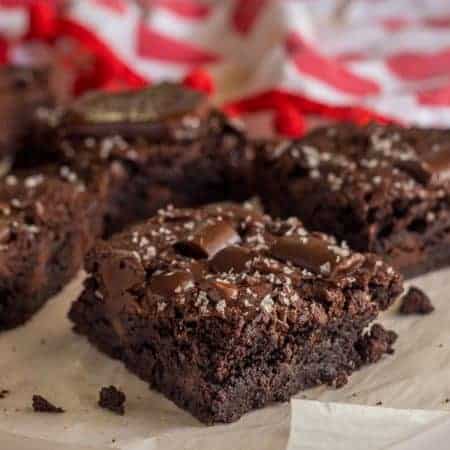 Gluten Free Brownies with sea salt and dark chocolate