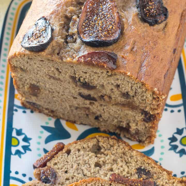 Gluten Free Banana Bread with Figs