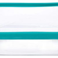 Anchor Hocking 8-InchSquare Glass Baking Dish with Teal TrueFit Lid - 91769TFT