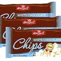 Dee Best Vegan White Chocolate Flavored Chips | Great for Baking | Non-dairy | 9oz (Pack of 3) Kosher