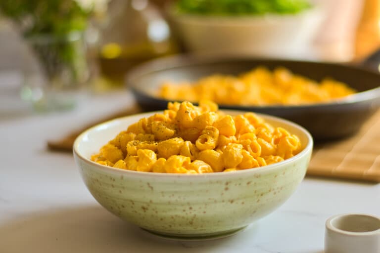 GlutenFree Vegan Mac and Cheese Recipe with potatoes and carrots Flippin' Delicious